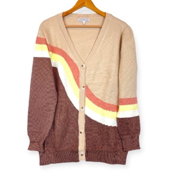 Miss Sparkling Sweaters - Retro stripe cardigan